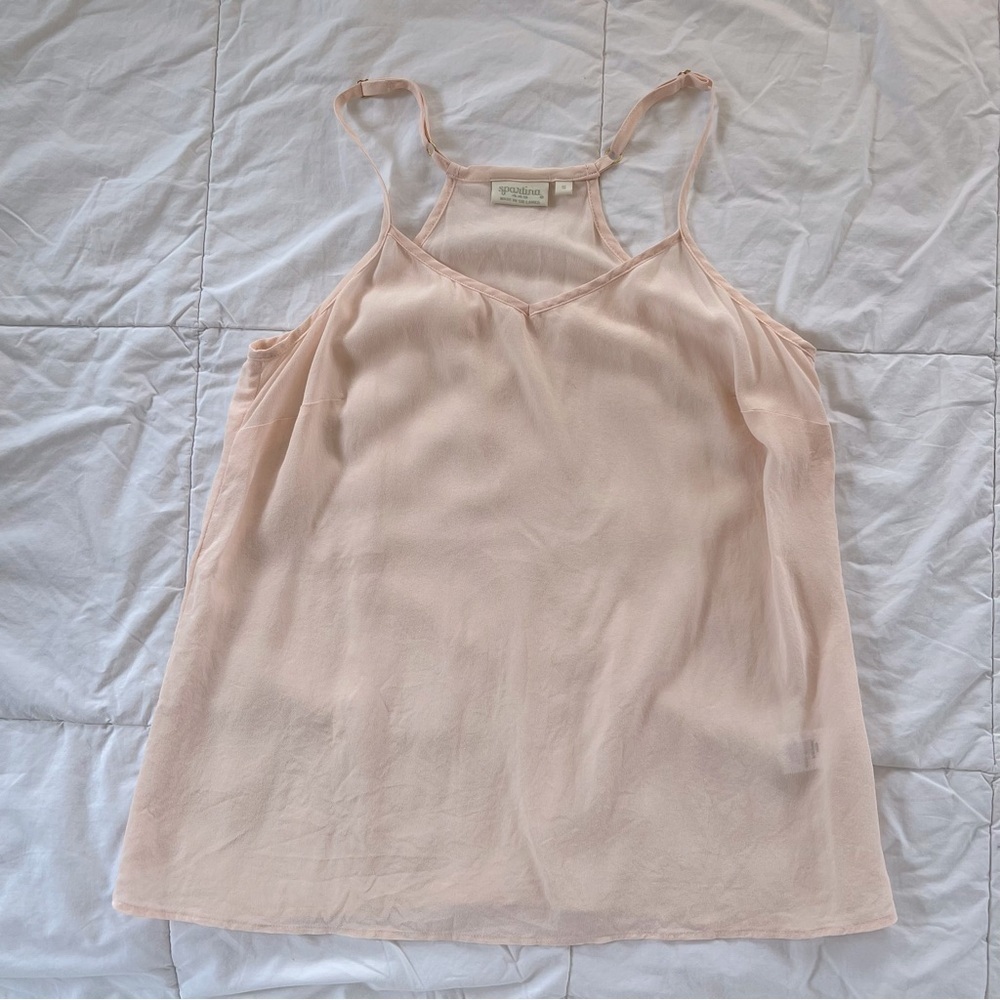 Spartina 449 | Cordelia Silk Tank Pink Pearl Size Small